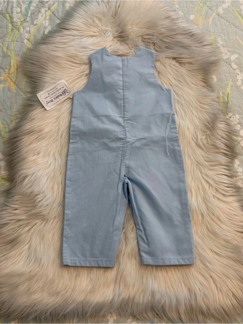 The Bailey Boys Baby Light Blue Corduroy Longall | 9M